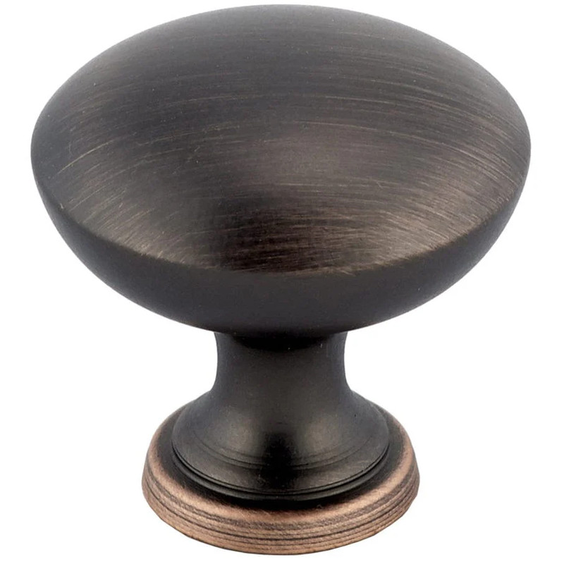 Traditional Knob, 1-3/16" D, Brushed Oil-Rubbed Bronze
